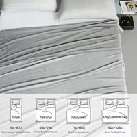 Couverture rafraîchissante pour les personnes qui ont chaud pendant leur sommeil, taille King, matelassée, style japonais, antibactérienne, motif marin, utilisation estivale, fabriquée en fibre rafraîchissante Arc-chill