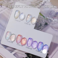 Gel de manucure personnalisé Hema Free, coloré, brillant, transparent comme du cristal, gel UV holographique super flash