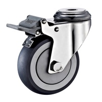 Roulettes et roues pour chariot à pousser, roue de chariot en acier inoxydable 304, roulette universelle, roulettes industrielles pour établi
