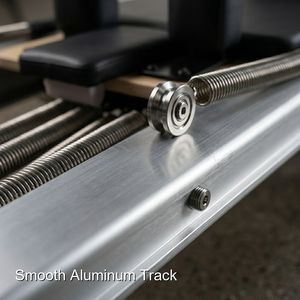 Reformer de Pilates Praga de alto rendimiento y pista completa, fabricado en aleación de aluminio, diseñado específicamente para clientes de Pilates Fittech. - Product Image 4