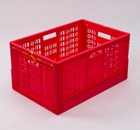 Caisse pliable empilable Tourtop, ventilée, réutilisable, en plastique, pour le transport de fruits, légumes et récoltes agricoles