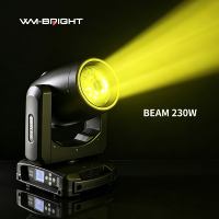Projecteur à tête mobile IP20 230W LED à faisceau lumineux, double prismes (empilables), zoom avec anneau lumineux pour discothèque, DJ, événements de mariage
