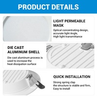 Plafonnier LED encastré en aluminium moulé sous pression blanc 6W 9W 12W 18W pour hôtel et bureau, directement de l'usine LOSO