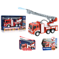 Jouet de voiture de friction populaire série pompier 1:16 camion de pompiers à friction avec musique légère et eau de pulvérisation pour les enfants