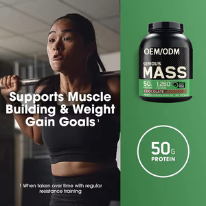 โปรตีนเพิ่มน้ำหนัก OEM พร้อมครีเอทีนโมโนไฮเดรตและวิตามิน ช่วยเสริมสร้างกล้ามเนื้อและเพิ่มน้ำหนัก อาหารเสริมสำหรับนักกีฬา - Product Image 4