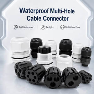 Prensaestopas de nailon impermeable IP68 con múltiples orificios - Conector de plástico métrico de 2/3 orificios para cableado eléctrico - Product Image 4