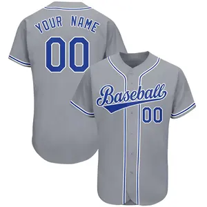 Camisas de beisebol 100% poliéster para homens, camisas de beisebol sublimadas para homens, roupas de softball em branco de secagem rápida por atacado