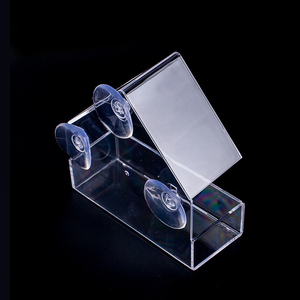 Comedero y <span class=keywords><strong>Bebedero</strong></span> Transparente para Pájaros <span class=keywords><strong>Silvestres</strong></span> con Ventosa, Comedero Acrílico Colgante para Ventana Exterior - Product Image 5