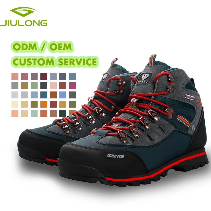 Wholesale Custom Hiking Shoes Leather Hunting Boots High Tops Travel Shoes Men Outdoor Hiking Boots