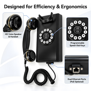 Téléphone IP SIP mural, interphone VOIP, téléphone POE, audio bidirectionnel pour villa, maison, bâtiment, accès aux portes, sécurité - Product Image 2