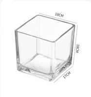 Bocaux à bougies carrés en verre transparent personnalisés, décoration d'intérieur, réutilisables, résistants à la chaleur, écologiques, impression offset, luxe disponible, haute qualité