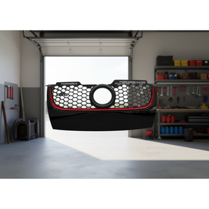 Nueva Parrilla Delantera para Volkswagen Bora 2005-2010 Mk5, Diseño de Panal Rojo, Reemplazo de Plástico con Orificios - Product Image 1