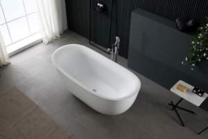 <span class=keywords><strong>Baignoire</strong></span> autoportante en acrylique avec massage par jets d'air, design moderne et épuré pour usage domestique et hôtelier, forme ovale, longueur 1,7 m, vente en gros - Product Image 3