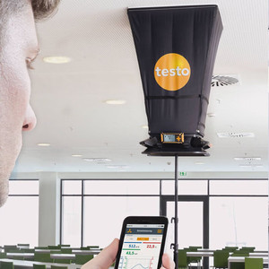 Anémomètre de débit d'air Testo, Testo420, mesureur de débit d'air, de température et d'humidité au plafond - Product Image 1