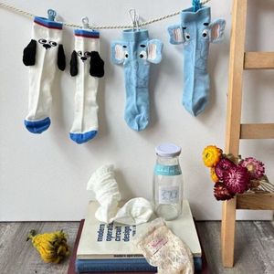 Cute Elephant And Dog <b>Socks</b> For Women Mid Calf <b>Breathable</b> Sweat Absorbing Cartoon Long <b>Socks</b> Youth 18 40 Years Old - Product Image 1