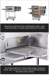 Thương mại điện 12 inch bánh pizza liên tục nướng băng tải Lò nướng bánh pizza - Product Image 4