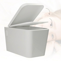 Inodoro colgado en la pared de diseño moderno con cisterna oculta WC Bowl Closet UF Seat Cover Ceramic P-Trap Drenaje para Baño