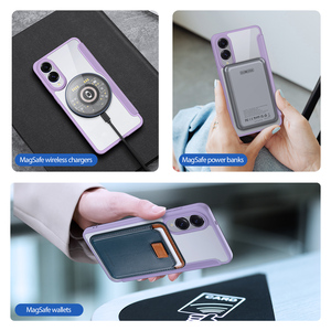 Funda magnética para teléfono compatible con Samsung S25 Edge, funda con ranuras para tarjetas, cubierta magnética plegable transparente, todo incluido - Product Image 4