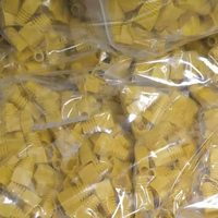 Bossry Modulare Steckerschutzhüllen RJ45-Abdeckungen Zugentlastung 5,5-6mm Durchmesser 24,5mm Länge für Cat5e/Cat6 PVC-Netzwerkkabel