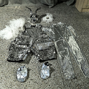 ชุดกระต่ายสะท้อนแสงพร้อมไฟ LED สีทอง/สีเงิน สำหรับการแสดงในสวนสนุก เวทีโชว์ และคลับเต้นรำ - Product Image 5