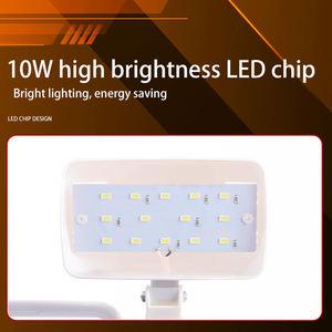 ไฟฉุกเฉินแบบสองหัว 10W แสงสว่างอัตโนมัติ 6000K CRI 90 หลอดไฟ LED แบตเตอรี่ลิเธียมสำหรับใช้ในบ้าน ใช้งานได้นาน 50000 ชั่วโมง - Product Image 4
