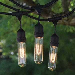 Retro Garland 48ft negro impermeable al aire libre <span class=keywords><strong>Patio</strong></span> de luces con 15 Retro Edison bombillas <span class=keywords><strong>para</strong></span> boda decoración de Navidad - Product Image 5