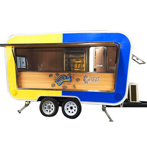 Contenedor Móvil de Venta al por Mayor de Fábrica, Quiosco Vintage para Café y Comida, Barra de Luz LED Impermeable para Caravana, Remolque de Cocina Móvil - Product Image 2