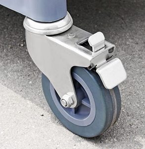 Carrinho de serviço de comida 3 tier, carrinho de utilidade em plástico com 3 camadas para restaurante, carrinho de travamento