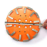 Disque de meulage plat Sunny personnalisable, super dur, en diamant, à liaison métallique brasée, pour ébavurage, 10 pouces, multi-grains (6-220), modèle 250 mm