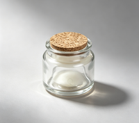 Bocaux à bougies en verre coloré tendance avec bouchon en bois, supports de bougies scellés, contenants pour bougies d'aromathérapie pour la décoration intérieure