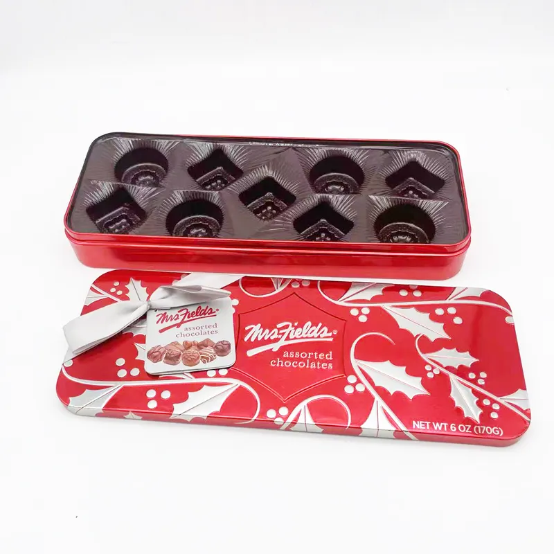 뜨거운 판매 사용자 정의 아름다운 초콜릿 주석 캔 포장 상자 사용자 정의 로고 인쇄