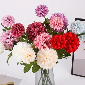 Palla di Crisantemo Artificiale in Seta a 2 Teste, Decorazione per Natale, Laurea, Pasqua, Tavolo da Pranzo e Scrivania - Product Image 3