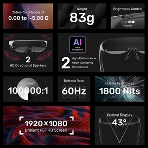 <span class=keywords><strong>Rokid</strong></span>-gafas inteligentes <span class=keywords><strong>Air</strong></span> 3D AR plegables VR, dispositivo de visualización de juegos en casa, pantalla de 120 pulgadas, 1080P, OLED, doble pantalla, 43 FoV, 55PPD - Product Image 6