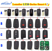 Lonsdor LT20-04 8A/4D Llave Inteligente Universal con Control Remoto para K518 y KH100+ para Toyota Corolla, Land Cruiser, Levin, Rav4, Camry, Lexus