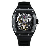 Montres-bracelets automatiques de luxe de marque originale Megir, squelette, pour hommes