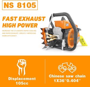 Motosierra de Gasolina Profesional NEOTEC de 105cc, Potente, para Trabajos Forestales, Modelo NS8105, Compatible con 070 090 - Product Image 5
