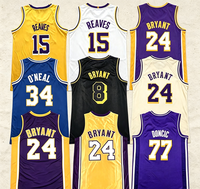 Jersey Basket Luka Doncic Jahitan 2026 Pria Nomor 23 #   Yusuf 24 #   Bryant Austin Reaves Dalton Knecht Shaquille O'Neal Retro