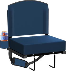 كراسي قابلة للطي مع دعم مبيض الظهر ، معسكر محمول ، للأحداث الرياضية خفيفة الوزن للاستخدام في الهواء الطلق - Product Image 1