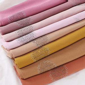Hijabs de Diamante para Mujer, Pañuelos Lisos de Chifón Premium, <span class=keywords><strong>Hijab</strong></span> Musulmán, Turbantes, Chales, Proveedor - Product Image 3