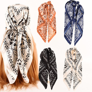 Listo para Enviar 2026 Pañuelo de Seda Satinada de Alta Calidad 90*90cm, Pañuelo Cuadrado de Satén con Estampado Paisley al por Mayor para Cabello y Cabeza para Mujer - Product Image 1