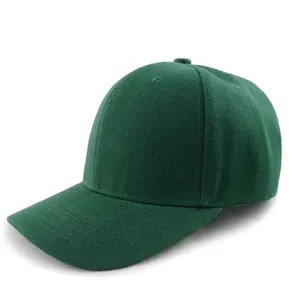 卸売カスタムクラシック6パネルブランク野球帽帽子調節可能なサイズプレーンブランク無地帽子キャップブラック