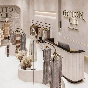 Design d'intérieur de boutique de vêtements pour femmes Wabi Sabi |   Aménagement de boutique de détail |   Accessoires vestimentaires personnalisés |   Solution d'aménagement de magasin - Product Image 1