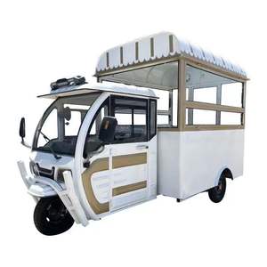 Tricycle à 3 roues en acier inoxydable pour la vente de nourriture rapide, de collations, de glaces, camion de nourriture mobile avec suivi GPS - Product Image 4