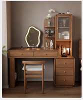 Table de toilette moderne simple en bois massif durable et extensible avec rangement, meuble de salle de bain pour la maison, coiffeuse pour chambre et hôtel