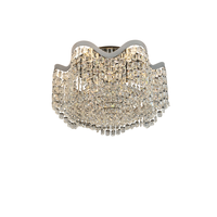 Lustre suspendu LED ovale moderne de luxe GRSD en cristal doré ondulé pour salon, salle à manger, chambre, hall d'hôtel, appartement de présentation