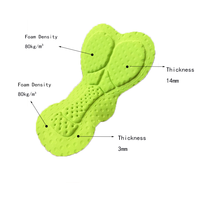 Cuissard et collant de cyclisme en mousse 3D haute densité de style italien de grande taille pour hommes et adultes