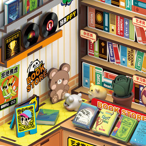 Nuevo Kit de Casa de Muñecas en Miniatura, Tienda de Flores, Diorama de Madera, Kits de Construcción, Cafetería, Rincón de Lectura, Rompecabezas 3D de Madera - Product Image 3