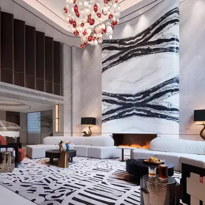 Sanhai Modern Interior Design for Luxury Villa 3D Max Rendering Products Living Room Construction Drawing Floor Plan Master Plan
