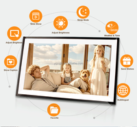 Vphoto/FrameO APP Album Photo Vidéo Cadre Photo Wifi, Rotation Automatique et Mur, 15.6 Pouces