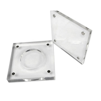 Cadre de pièces de monnaie collection, transparent et personnalisé, en plastique acrylique magnétique, présentoir de médaille, étui de Protection pour puce de Poker